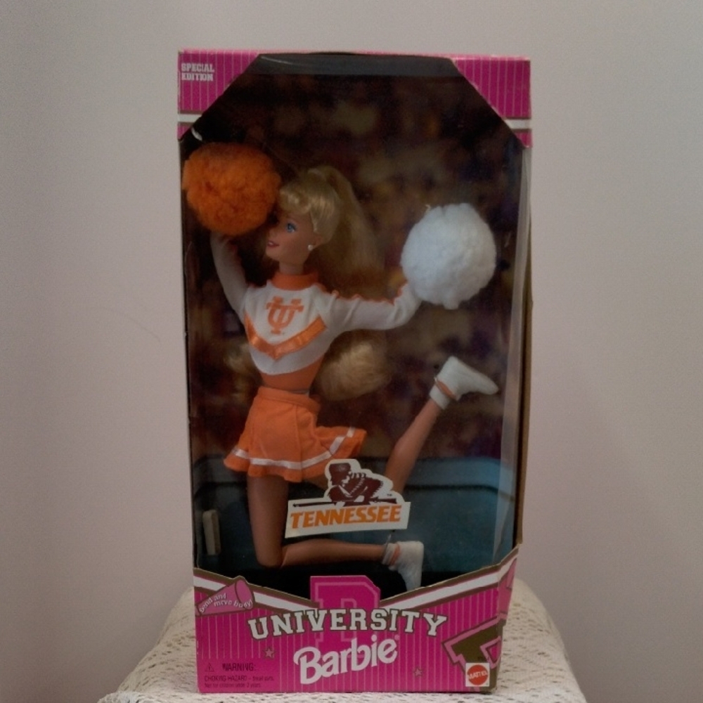 Barbie Cheerleader Doll in Orange and White